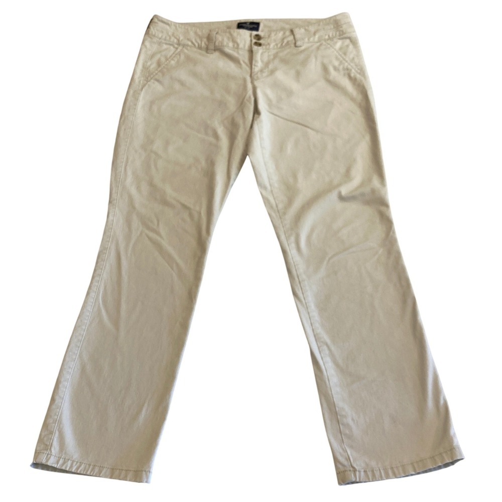American Eagle Pants Women 10 (34x28.5) Skinny‎ Stretch Chino Pants Khaki Tan